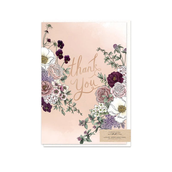 Greeting Card - Roses Thank You