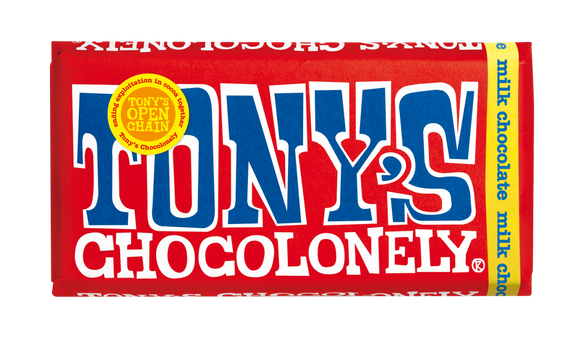 Tony’s chocolonely milk chocolate 180g bar