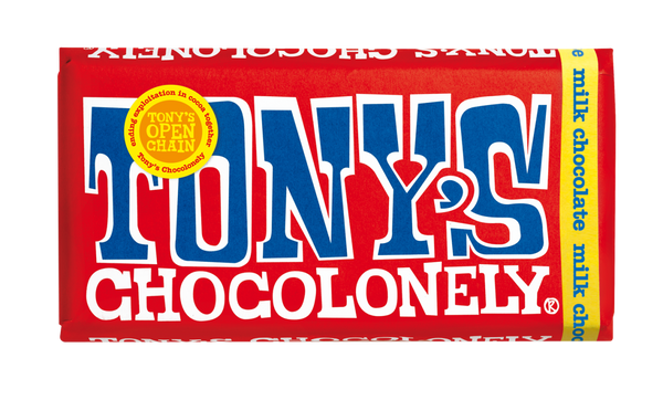 Tony’s chocolonely milk chocolate 180g bar